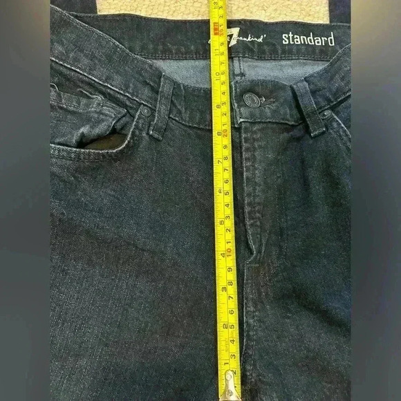 7 For All Mankind Standard Fit Straight Leg Jeans Dark Wash Denim size 28. Tall - Picture 8 of 12